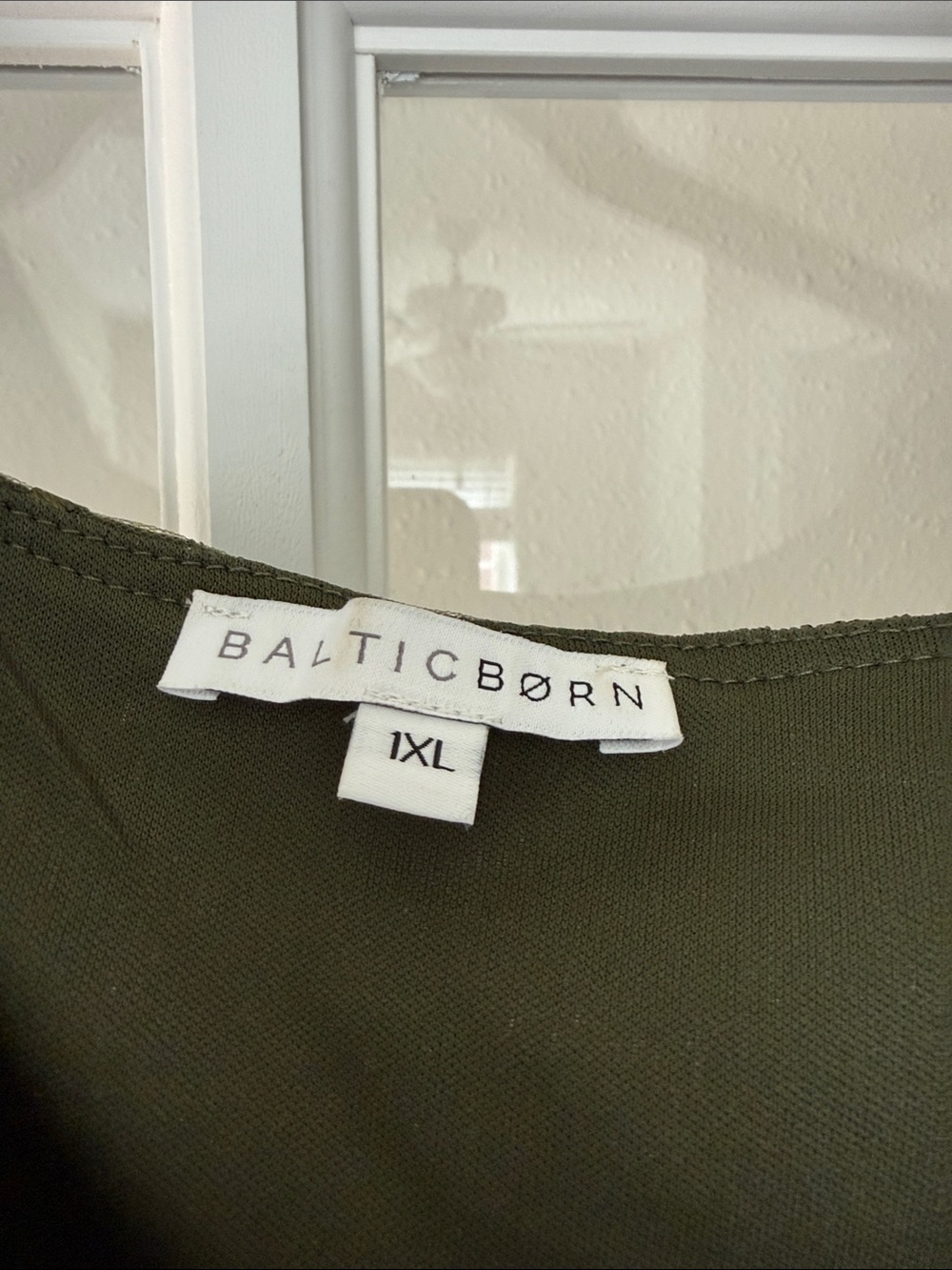 Baltic Born Olive Green Embroidered V-Neck Maxi Dress 1Xl - Picture 3 of 4